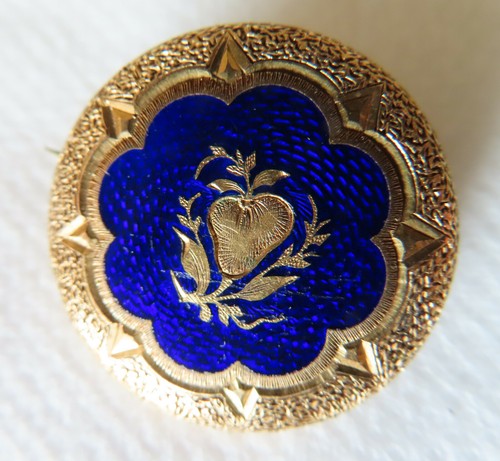 18 KT. GOLD AND ENAMEL VICTORIAN BROACH/ PENDANT 4.2 gr. - Picture 4 of 9