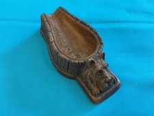 Vintage Syroco Wood Scottish Terrier Pipe Holder Scotty Dog  Tobacciana USA