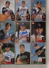 2001 Upper Deck Prospect Premieres Baseball Set Autograph Inserts Game-Used Bat
