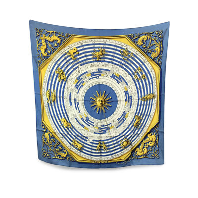 Authentic Hermes Vintage Silk Scarf Astrologie Dies et Hore 1963