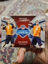 Cb2 sports card~bowman- nfl- nick foles- kirk cousins- cc-fc- 2012