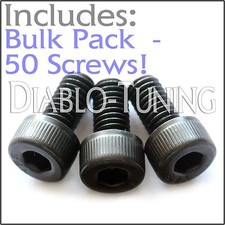 BULK PACK QTY 50 - Floyd Rose Locking Nut String Clamp Screws Black Alloy Steel