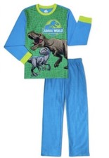 JURASSIC WORLD PARK Fleece Pajamas Sleepwear Boys Size 6-7, 8 or 10-12 NWT