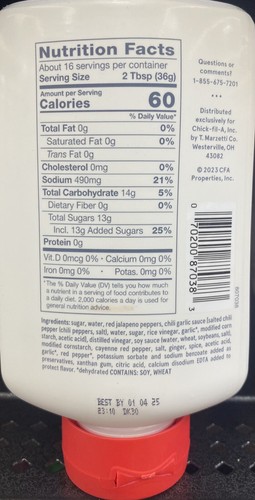 5x Chick-Fil-A Sweet & Spicy Sriracha Sauce 16 flüssige Unzen Flasche - 5er Pack - Bild 4 von 5