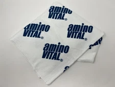 Brand New Amino Vital Golf Towel Tour Issue PGA Tour Caddy White Cotton 42X24"