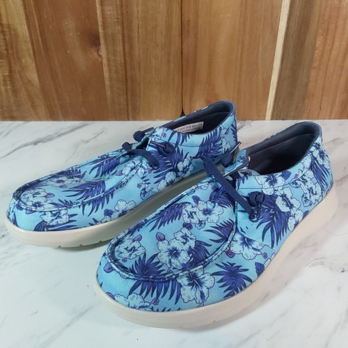 Ariat® Men's Hilo Lace Hula Blue Slip On Shoes 10053669S1 10D Sale Sample New - Picture 2 of 9