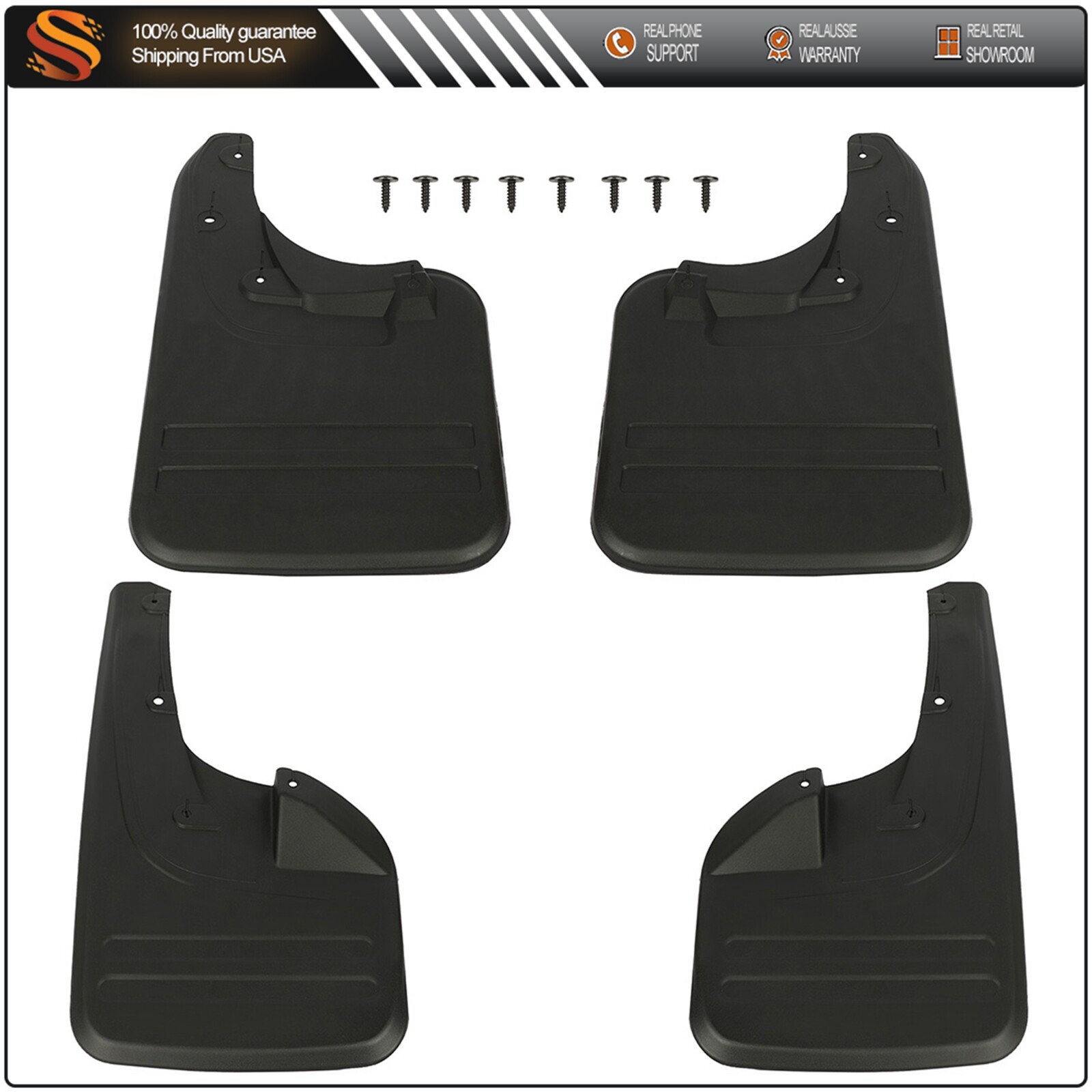 Mud Flaps Splash Guard Fender Mudguard w/Screws For 2010-2014 Toyota Hilux Vigo-image