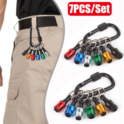 1/4'' Hex Shank Keychain Screwdriver Drill Bit Holder Extension Bar Quick Release