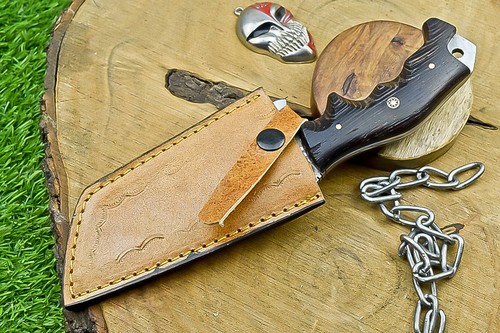 Custom Handmade J2 Steel Camping Hunting Knife TRACKER KNIFE - w/SHEATH -SN-4056 - Picture 9 of 10