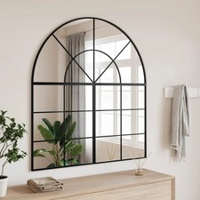 Arch Wall Mirror 100x110cm Iron Black