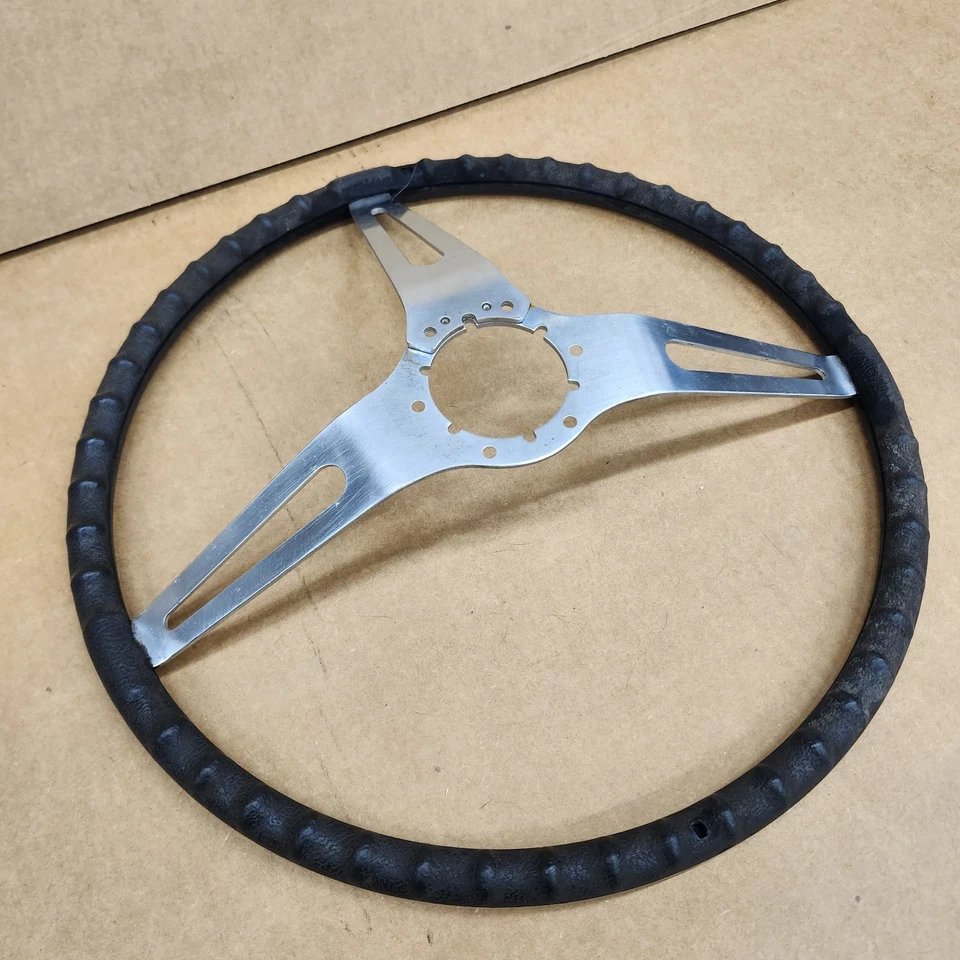 Volante Corvette 69-75 C3 acero inoxidable 3 radios original de fábrica NEGRO Foto 3 de 4