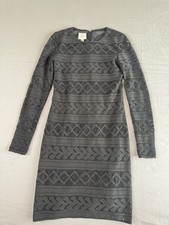 Suzi Chin Maggy Boutique Dress Womens 2 Black Long Sleeve Mesh Sheath Party