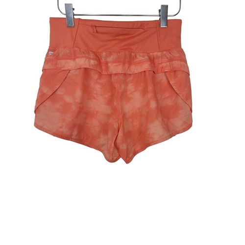 Fabletics Pull On Shorts XS Womens Orange Athletic Wear Bottoms Summer Casual - Picture 4 of 5