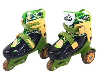 Kinder Rollschuhe Jungen verstellbar Inlineskates Anfänger Gr. XX-XX
