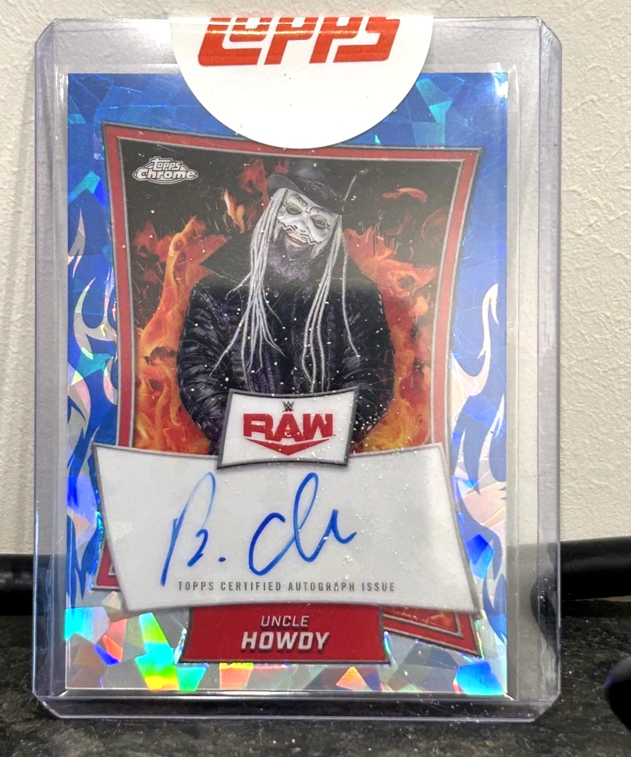 2025 WWE Topps Chrome Sapphire Uncle Howdy #RBA-UNC Auto Red Brand Wyatt Sicks