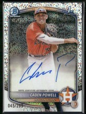 2025 Bowman Chrome #CPA-CPO Caden Powell Prospect Autographs Speckle #/299