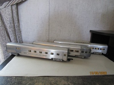American Flyer, S Gauge, 660, 662, 663 Aluminum Passenger Cars