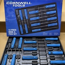 New Cornwell Tools 12 Piece Hook Pick Set Ctg812hps With Tray New Cornwell Tools 12 Piece Hook Pick Set Ctg812hps With Tray
