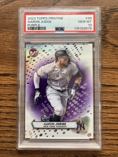 2023 Topps Pristine - Aaron Judge #99 Purple Refractor /99 PSA 10