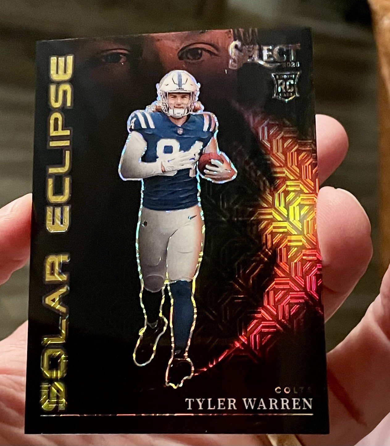 Tyler Warren /10 GOLD 2025 Panini Select FOTL CASE HIT Solar Eclipse SSP Colts