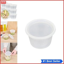 16 oz Clear Plastic Soup Container with Lids 25 Count Round PP Microwavable