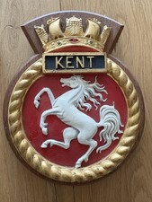 HMS Kent Ship Crest/ Plaque 1980-81