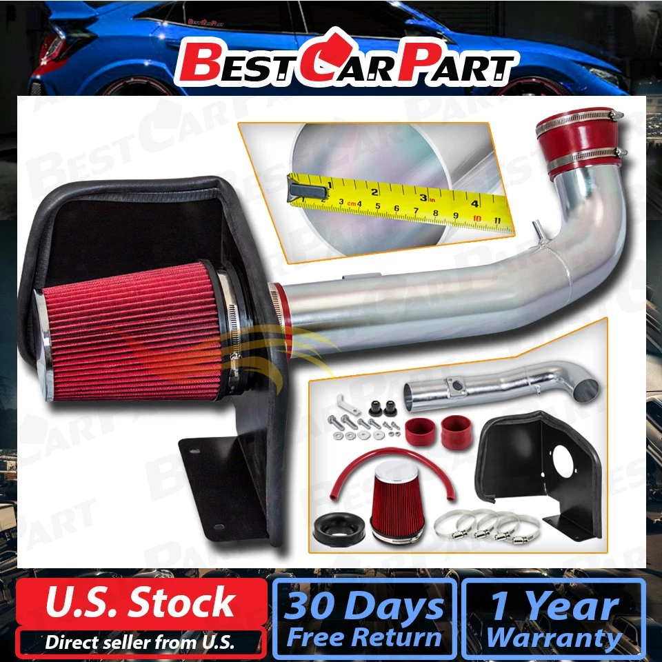 RED 09-11 GMC Yukon XL 1500 5.3/6.0/6.2L V8 Kit de admisión de aire frío con protector térmico Foto 2 de 4