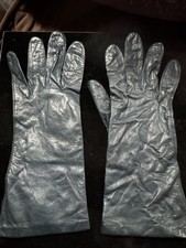 Aris Leather Gloves Made In Philippines Silk Lined Teal Blue