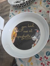 Disney Lady And The Tramp YOU HAD ME AT SPAGHETTI Dinner Pasta Bowl 8.5