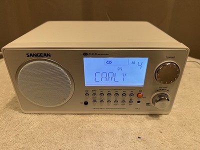  SANGEAN WR-2 AM/FM-RBDS Wooden Cabinet Digital Tuning Radio (White) TESTED