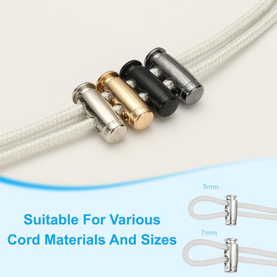 10PCS Metal Cord Locks for Drawstrings, Spring Cord Lock Toggles Stopper Clam...