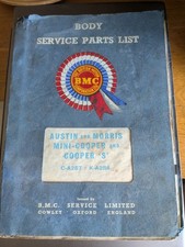 Classic Mk1 Austin Morris Mini Cooper Cooper S Illustrated Body Parts Book Classic Mk1 Austin Morris Mini Cooper Cooper S Illustrated Body Parts Book