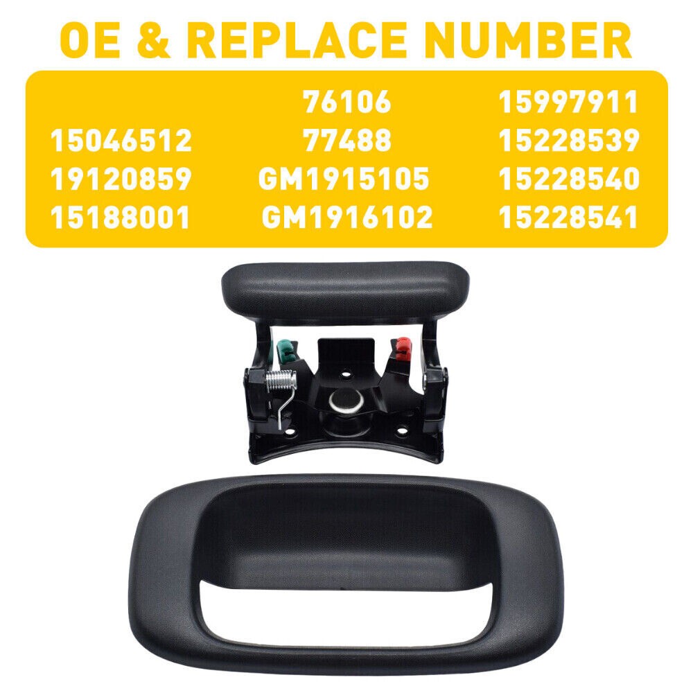 Tailgate Handle Assembly w/ Bezel Fits 1999-2007 Chevrolet Silverado 1500 4.8L