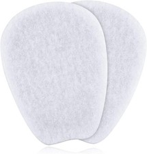 7 Pairs of Felt Tongue Pads Cushion for Shoes, Size Extra Large White