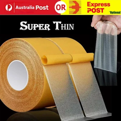 Super Thin Strong Fixation Double Sided Adhesive Tape Heavy Duty Translucent Mes - image 1 of 4