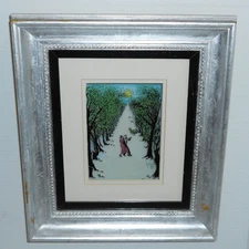 SIGNED Jean-Pierre Weill 3D Glass Serigraph Painting Moonlight Dance COA 261/450