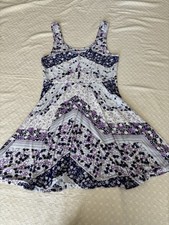 Free People Dress Womens Medium Multicolor  Tank Mini Dress Flower
