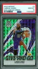 LeBron James Card 2023-24 Mosaic Give And Go Green #3 PSA 10