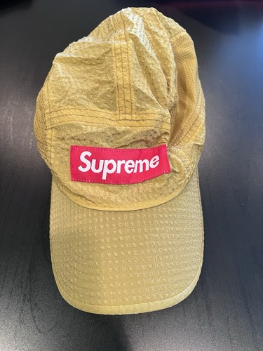 Supreme Mesh Seersucker Camp Cap Tan