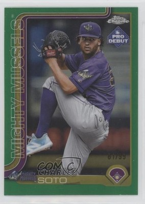 2025 Topps Pro Debut Chrome Green Refractor 81/99 Charlee Soto #PDC-159 16e6