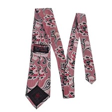 Hi-Density by Steven Land Floral Paisley Silk Microfiber Tie Red Black Mens New