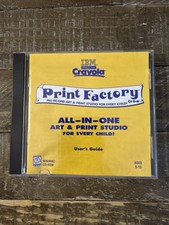 IBM Crayola Print Factory PC Cd Rom
