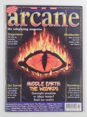 1996 Mar ARCANE UK TTRPG zine WORLDBUILDING getting started STORMBURG ENCOUNTER