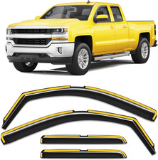 In-Channel Window Rain Guard for Chevrolet Chevy Silverado/Gmc Sierra 2014-2018