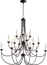 Quorum International 6250-15 Brooks 15 Light 3 Tier Candle Style - Bronze