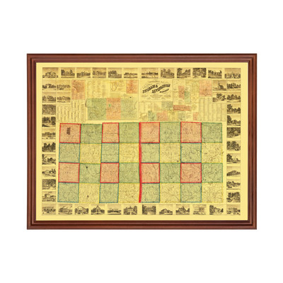 #ad Old Map of Ingham County MI 1859 Vintage Michigan Art $69.99