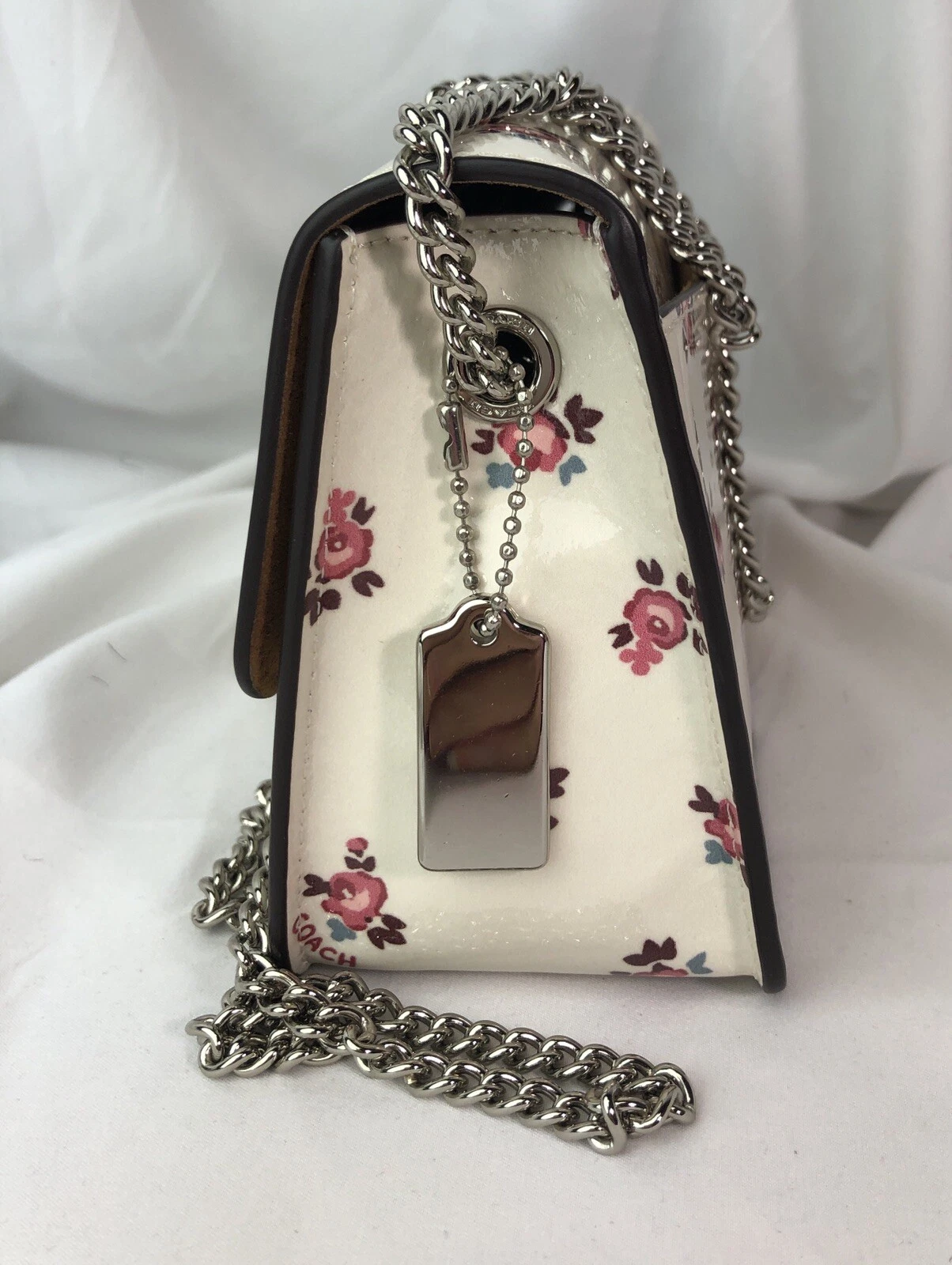 COACH Scocca a tracolla Bowery nuova con etichette stampa floreale 28184