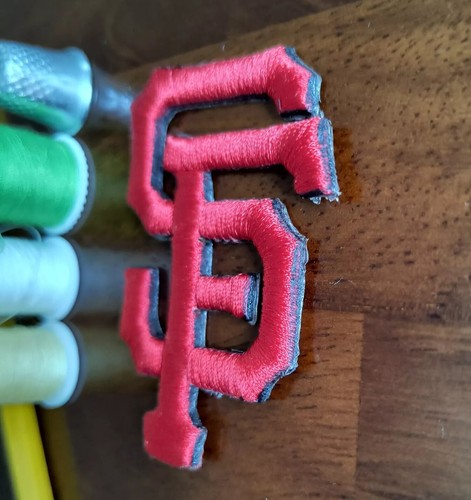 San Francisco Giants Patch Red SF 3D Puffer Patch MLB Baseball Iron On 2.75x3" - Picture 3 of 4