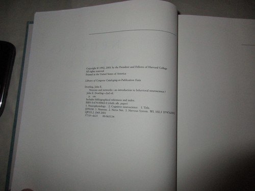 Neurons and Networks An Introduction to Behavioral Neuroscience Dowling 2d Ed HB - Picture 5 of 6