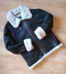 jaqueta de couro de ovelha masculina